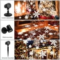 thumbnail image 2 of GVN Snowflake Projection Light, Christmas Outdoor High Definition Single Head Snowflake Light, LED Snowfall Spotlight with IP65 Waterproof Rating, 2 of 9