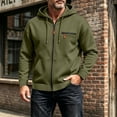 thumbnail image 2 of yillto Men Zip up Hoodie Sweatshirt Coat with Zipper Pocket Long Sleeve Loose Drawstring Jackets, 2 of 7