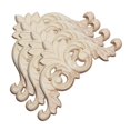 thumbnail image 6 of Wood Carved Corner Onlay Applique Carving Decor Furniture Craft Unpainted #3 3 10x7cm, 6 of 8
