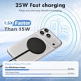 thumbnail image 2 of Magnetic Wireless Charger, 25W Magnetic Wireless Charging Pad Compatible for iPhone 17/16/15/14/13/12, AirPods,Ultra-Slim Case Friendly Charging Mat (Black), 2 of 9