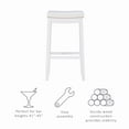 thumbnail image 6 of Linon Cessford 32" Backless Indoor Bar Stool, Classic White Finish with Classic White Faux Leather, Includes 1 Stool, 6 of 14