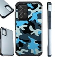 thumbnail image 1 of Compatible with Samsung Galaxy A72 5G Hybrid Fusion Guard Phone Case Cover (Blue Black Camouflage), 1 of 1
