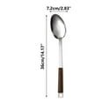 thumbnail image 3 of Dvruxg Stainless Steel Wooden Handle Kitchen Utensils Set - Congee Spoon, Colander, Frying Shovel, Soup Spoon for Cooking and Baking - Durable and Easy to Clean, 3 of 4