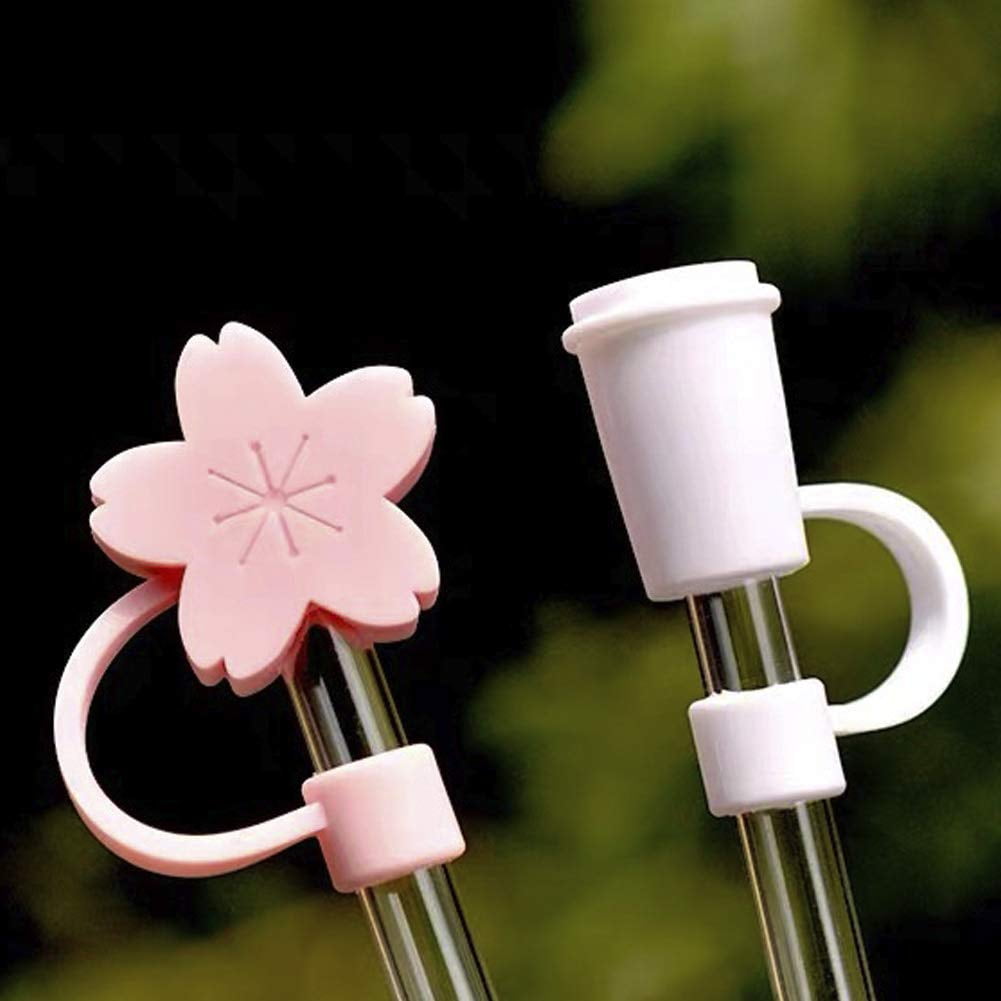 Lemonadeus Silicone Straw Tips Cover Reusable Drinking Straw Tips Lids