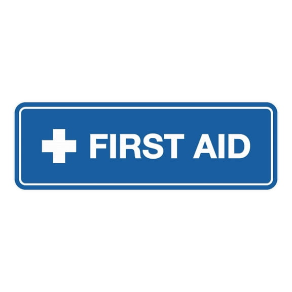 Signs ByLITA Standard First Aid Sign (Blue) - Small