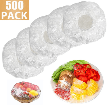 500 Pcs Fresh Keeping Bags,Elastic Food Covers Reusable Stretch Adjustable Bowl Lids