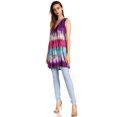 thumbnail image 3 of Sakkas Women's Tie Dye Floral Sequin Sleeveless Blouse - Purple - Plus Size, 3 of 5