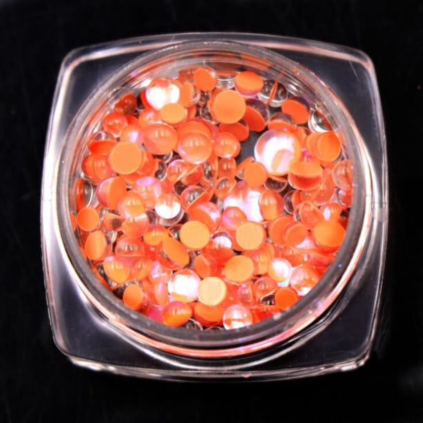 Uñas postizas, regalos para mujeres, joyería NailArt, cuentas de sirena, cuentas semiredondas transparentes, joyería para uñas, diamantes de imitación, arte de uñas.