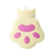 Dengmore Mini Silicone Hot Water Bottle For Microwave Heating Cartoon Bear's Palm Shape for Home