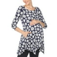 thumbnail image 5 of White Mark Women's Maternity Geometric Circle Tunic Top, 5 of 6