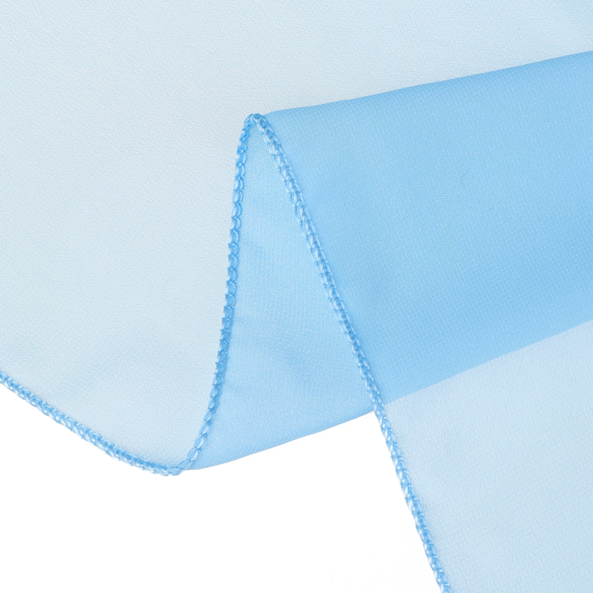 Unique Bargains 10ft Chiffon 120 Inch Long Sheer Romantic Table Runner (6 Count) Sky Blue 28x120 Inch