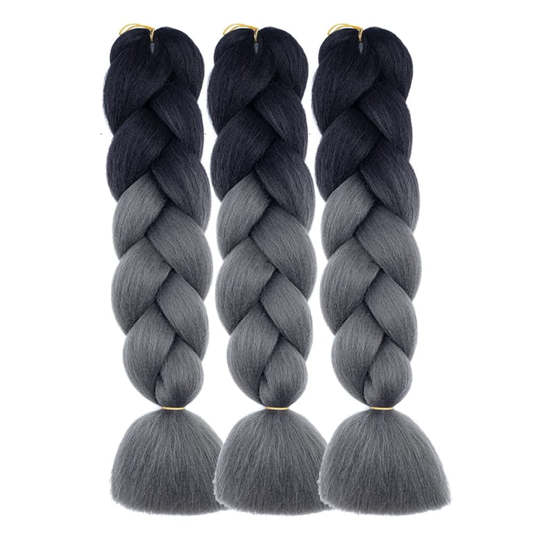 Ombre Braiding Hair Extensions 24 Inch 3 Packs Synthetic  display picture 2