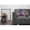 thumbnail image 5 of Ambesonne Nautical Throw Pillow Cover Pack of 2, Psychedelic Rainbow Colors, 2 Pcs-36"x16", Multicolor, 5 of 5