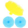 thumbnail image 3 of EeaseMX 3 cepillos masajeadores de cabeza y cuerpo, para champú, masaje del cuero cabelludo, peines para lavar el cabello, cepillos adelgazantes para spa (color aleatorio), 3 of 8