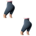 thumbnail image 2 of Pantalones cortos de yoga para mujer Sonducket de Cintura alta color Negro S, 2 of 6