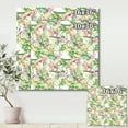 thumbnail image 4 of Designart ' Yellow Flowers, Tropical Foliage With Flamingo II ' Modern Canvas Wall Art Print, 4 of 4