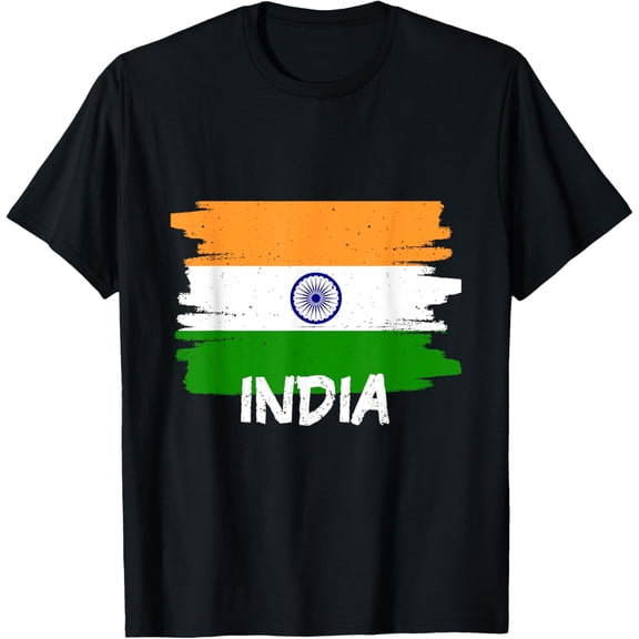 men and women can wear,Cool India Flag T-Shirt