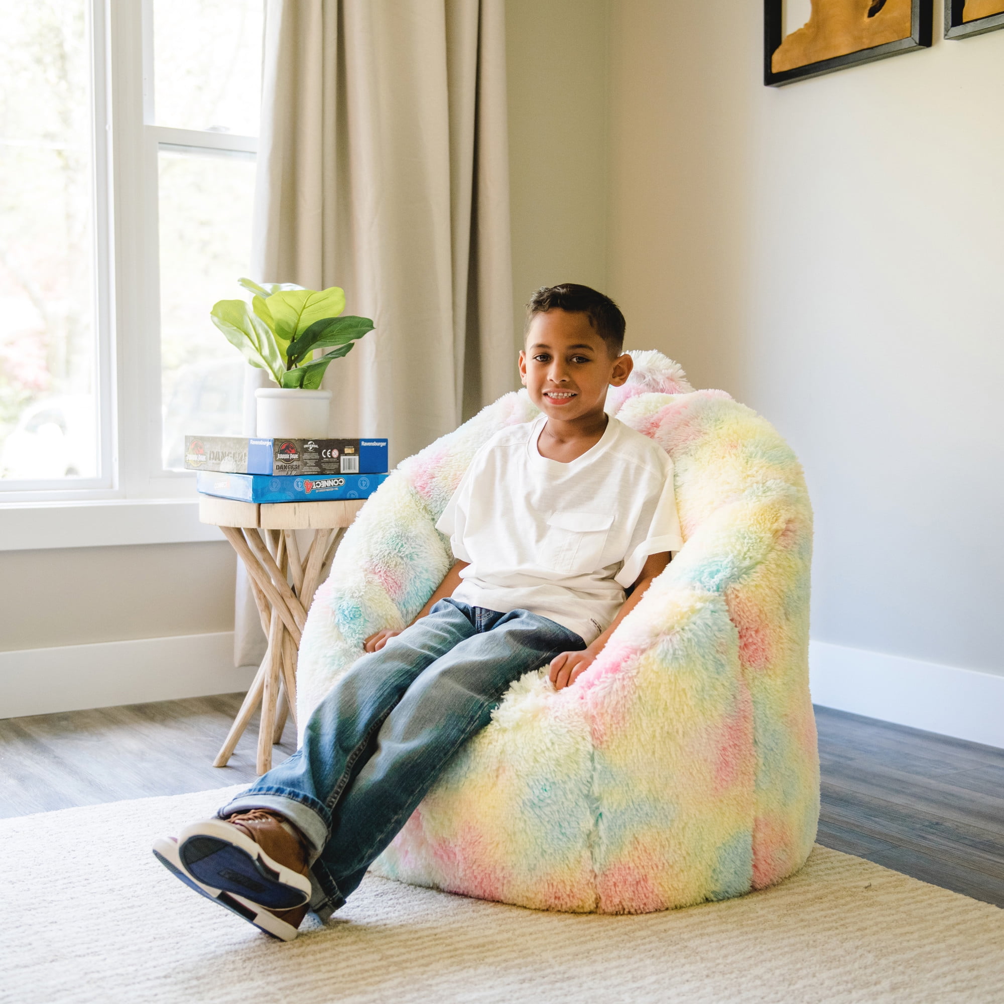 Rainbow bean bag deals chair