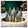 thumbnail image 6 of Bottle Brush Trees Christmas, 30 Pcs Mini Christmas Trees Table Decor, Miniature Pine Trees for Xmas Christmas Indoor Decorations (Green & Sliver), 6 of 7