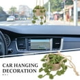 thumbnail image 2 of GOOHOCHY Colgante para espejo retrovisor de coche, cesta de flores de ganchillo, planta en maceta de ganchillo, adorno colgante para decoración de coche, 2 of 8