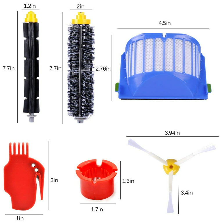 Hepa Filter Brush Replacement Kit Aspirateur compatible pour Irobot Roomba  600 620 630 650 660 Series Accessoire 9pcs