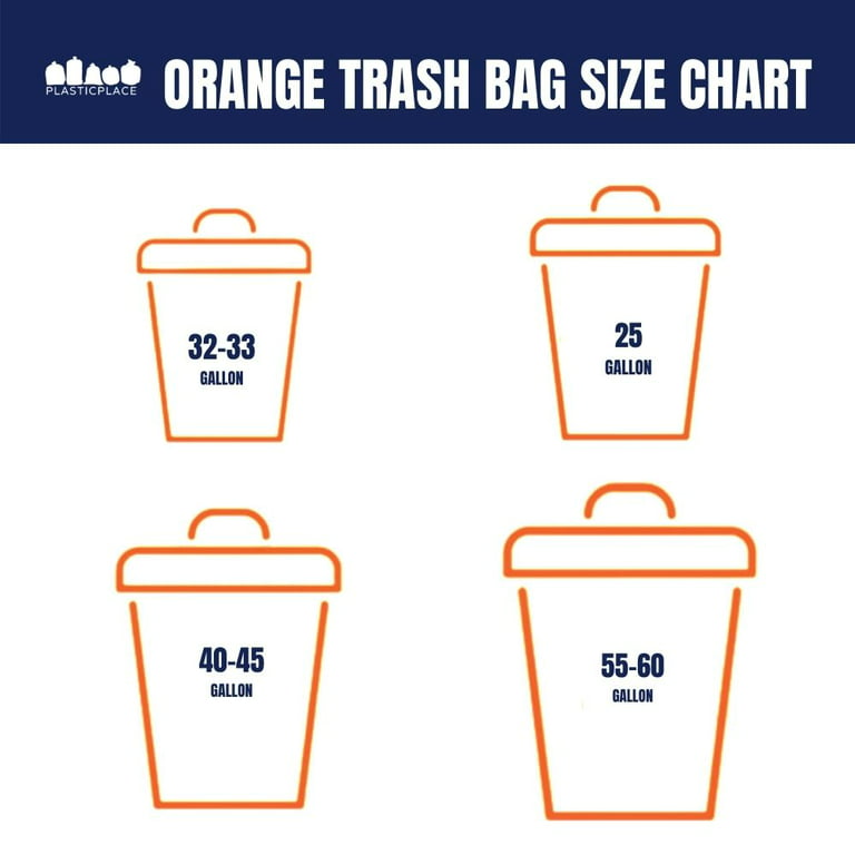 Plasticplace 32-33 Gallon Trash Bags │ 1.5 Mil │ Pink Garbage Can Liners │  33'” x 39” (100 Count)