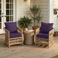 thumbnail image 3 of Pakunoda 4 Set of Waterproof Outdoor Deep Seat Cushion Replacement Slipcovers, 19" x 19" Patio Furniture Cushion Covers, Outdoor Cushion Covers with Zipper for Patio Furniture, Purple, 3 of 7
