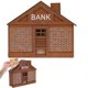 thumbnail image 2 of House Shape Wooden Money Box With Counter Wooden Crafts Money Saving Box Portable Coin Bank Brown Money 1000 G, 2 of 5