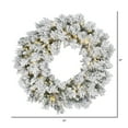 thumbnail image 2 of Vickerman 60" Flocked Snow Ridge Artificial Christmas Wreath, 200 Warm White Single Mold LED Lights., 2 of 2