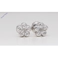 thumbnail image 5 of 18k White Gold Pear Diamond Multi-Stone Invisibly Set Flower Shape Framed Studs (0.97 Ct H VS-SI1 Clarity), 5 of 5