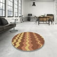 thumbnail image 4 of Ahgly Company Machine Washable Indoor Rectangle Transitional Orange Area Rugs, 4' x 6', 4 of 7