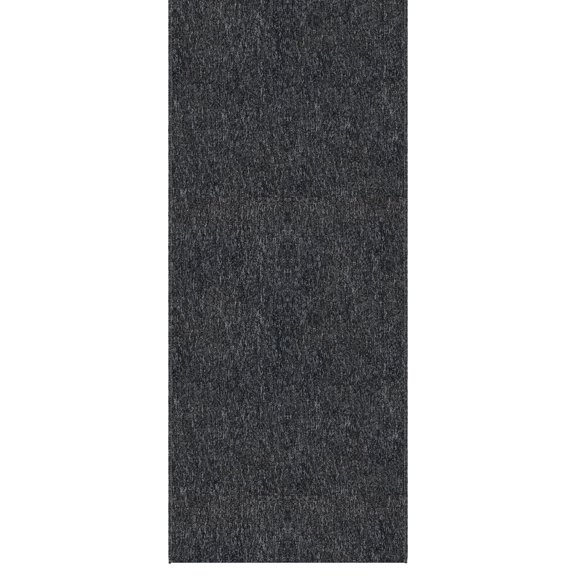 Ottomanson Hallway Runner Rug 1'10" x 11' Non-Slip Stain-Resistant Custom Size Carpet for Kitchen, Black