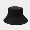 thumbnail image 3 of CoCopeaunts Large Bucket Hat Women Big-Brimmed Fisherman Hat Unisex Pure Color Basin Caps with Adjustable Chin Strap Pin Decorate, 3 of 8