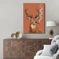 thumbnail image 5 of "Deer with Cigar" Canvas Wall Art, Funny Wildlife Illustration, Modern Humor Decor for Man Cave, Office & Modern Home, 5 of 10