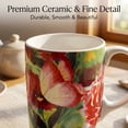 thumbnail image 2 of Topadorn Watercolor Butterfly & Dragonfly Ceramic Travel Mug, 17oz, Vibrant Floral Garden Print, Spill-Resistant Lid, Microwave/Dishwasher Safe, Gift Boxed, 2 of 7