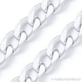 thumbnail image 2 of 8mm Cuban / Curb Link Italian Chain Necklace in Solid .925 Sterling Silver, 2 of 2