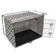 thumbnail image 6 of Art Deco Dog Crate Cover, Abstract Curling Monochrome Black Stripes Minimalist Toned Mosaic Spirals, Easy to Use Pet Kennel Cover Small Dogs Puppies Kittens, 7 Sizes, White Charcoal Grey, by Ambesonne, 6 of 6