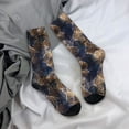 thumbnail image 5 of Rateoe Watercolor Snake Skin for Women Casual Calf Socks - Cute Crew Socks - Thin Soft Above Ankle Socks Size 5-11, 5 of 6