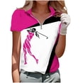 thumbnail image 2 of Qiyinn Women's Golf Polo Shirts Short Sleeve Quarter Zip Pullover Moisture Wicking Workout Tops, 2 of 5
