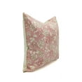 thumbnail image 3 of Fabdivine Decorative Handblock Print Throw Pillow Cover, 20"X20", Pink, 3 of 5