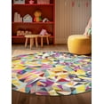 thumbnail image 7 of Unique Loom Estrella Collection Area Rug - Gracia (6' 1" Round Multi/Beige), 7 of 7
