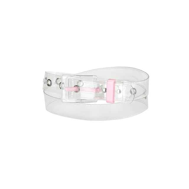 Unique Bargains Ceinture de Taille Transparente à Oeillets pour Femmes, Grande Taille