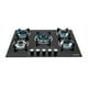 thumbnail image 1 of Parrilla BRIONI SUPRA para gas 5 quemadores cristal templado negro 76 cm, 1 of 8