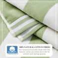 thumbnail image 3 of 100% Cotton Cabana Stripe Oversized 4 Pack Beach & Pool Towel (4 Pack- 35" x 70", Eucalyptus Green / White), 3 of 6