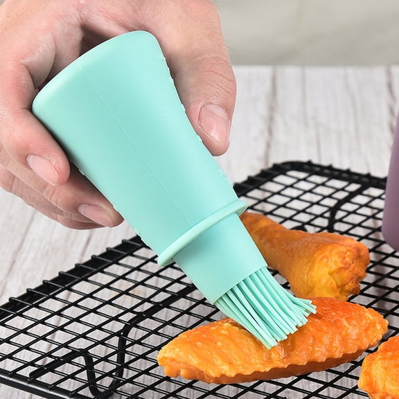 FENGGUIQU 3-Piece Silicone Oil Brush Set for Basting, Baking, Grilling and Cooking in Home Kitchen, Assorted Colors