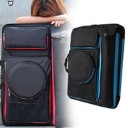 Dualoai A4 Art Case, Artist Backpack, Large Tote Carrier Sketch Board Carrying Black Blue