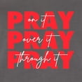thumbnail image 6 of Wild Bobby, Pray On It Pray Over It Pray Through It Inspirational/Christian Women Racerback Tank Top, Dark Grey, X-Large, 6 of 6