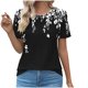 thumbnail image 1 of Tops Cortos para las Mujeres Cuello en V de Moda Casual Manga Corta Primavera Verano Top, Tops de Baile para las Mujeres, 1 of 4