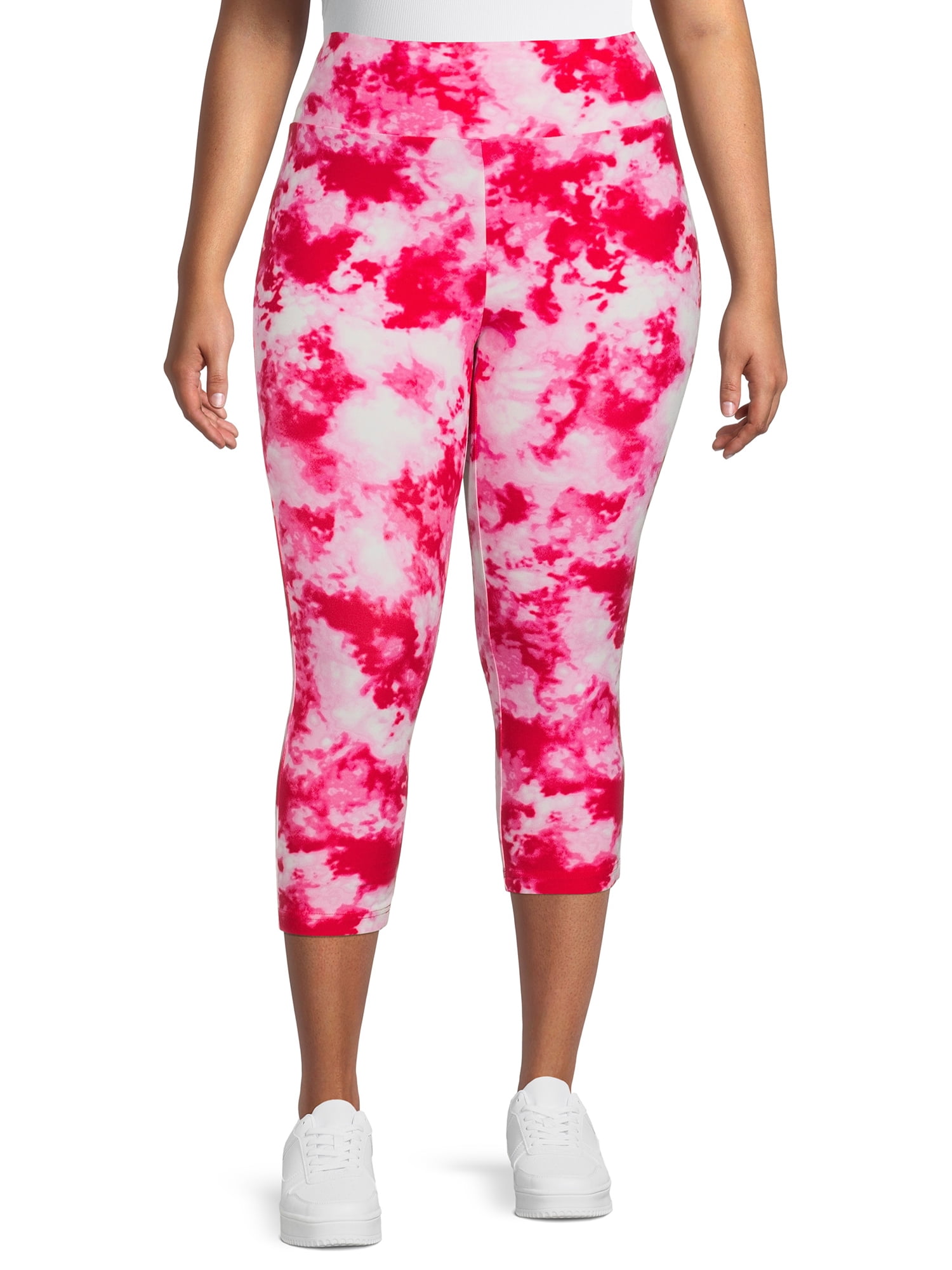 Size Printed Capri Leggings 