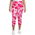 thumbnail image 5 of Terra & Sky Women’s Plus Size Printed Capri Leggings, 2-Pack, Regular and Petite, 5 of 5